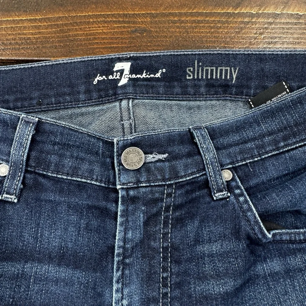 7 Seven For All Mankind Slimmy Men's Straight Blue Jeans 34/31 Tag 33